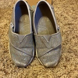 Silver glitter Toms